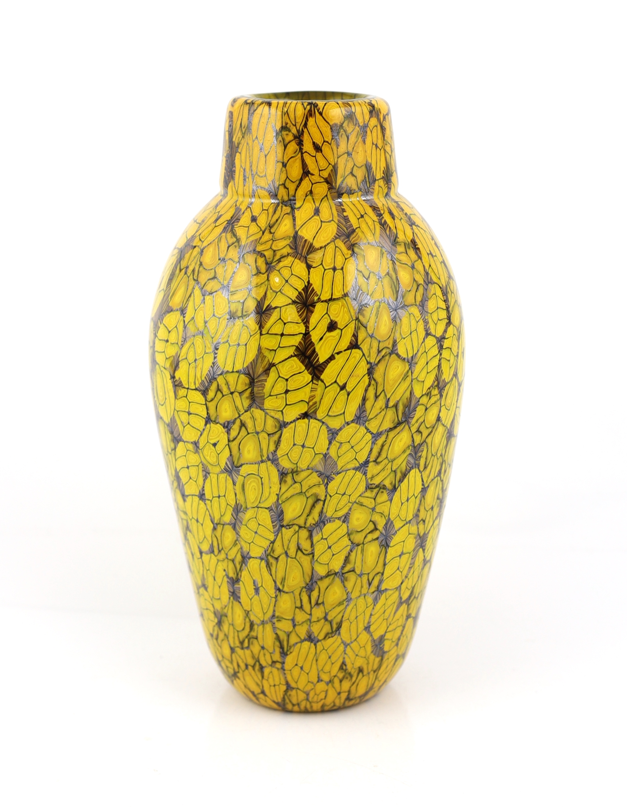 Vittorio Ferro (1932-2012), a tall Murano glass Murrine vase